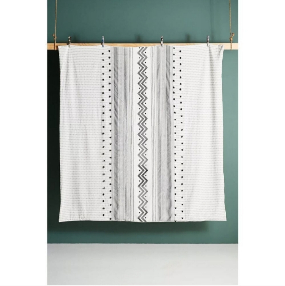 Anthropologie Pendana Embellished Duvet Cover Boho Cotton - Picture 5 of 12
